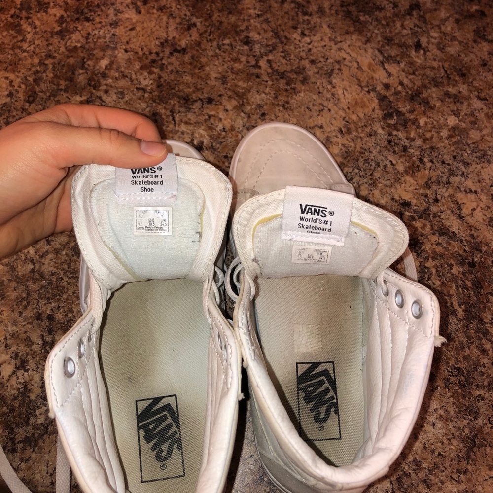 White Vans high tops